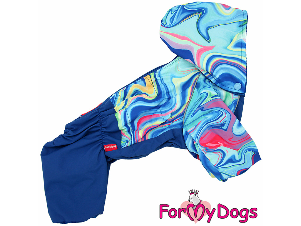 FOR MY DOGS Obleček – pláštěnka MULTICOLOUR, modrá Velikost: 20/XXL