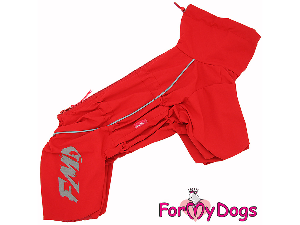 FOR MY DOGS pláštěnka PLAID RED, červená Velikost: 18/XL