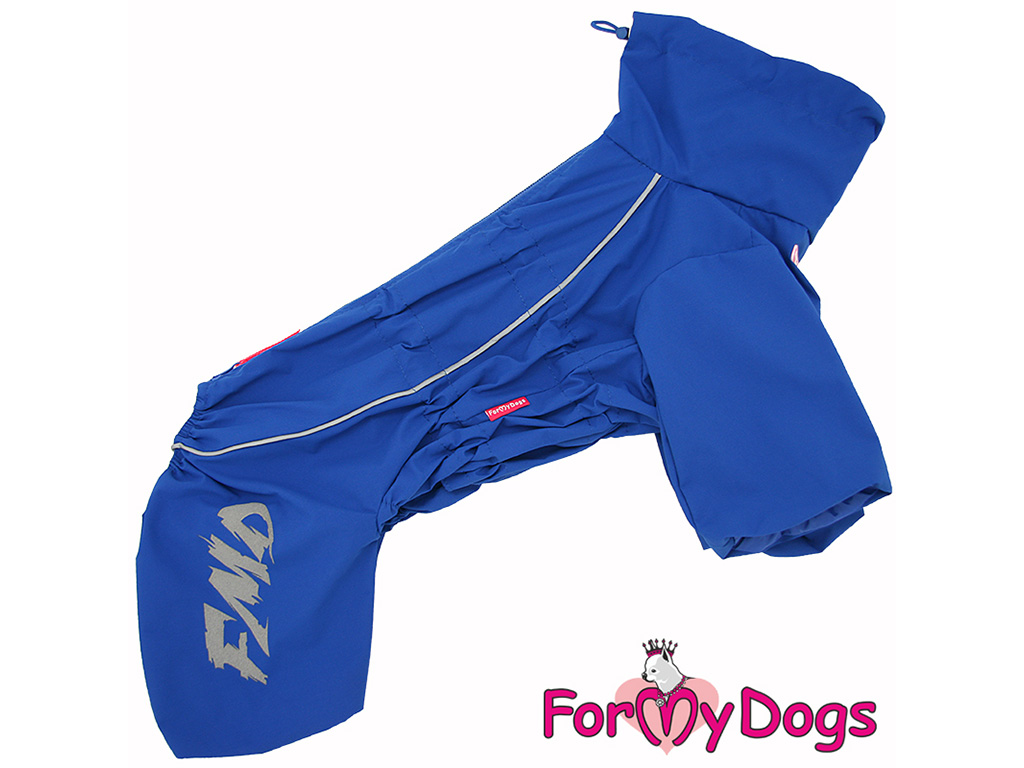 FOR MY DOGS pláštěnka PLAID BLUE, modrá Velikost: 18/XL