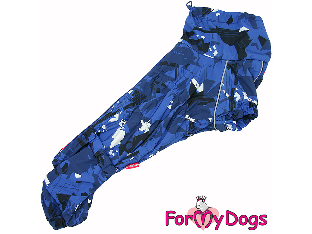 FOR MY DOGS pláštěnka BLUE GEO, modrá Velikost: TM1