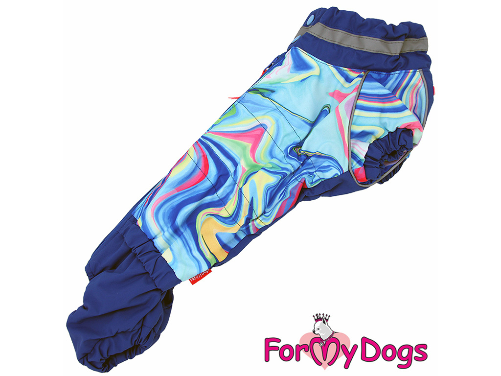 FOR MY DOGS pláštěnka MULTICOLOUR, modrá TM1