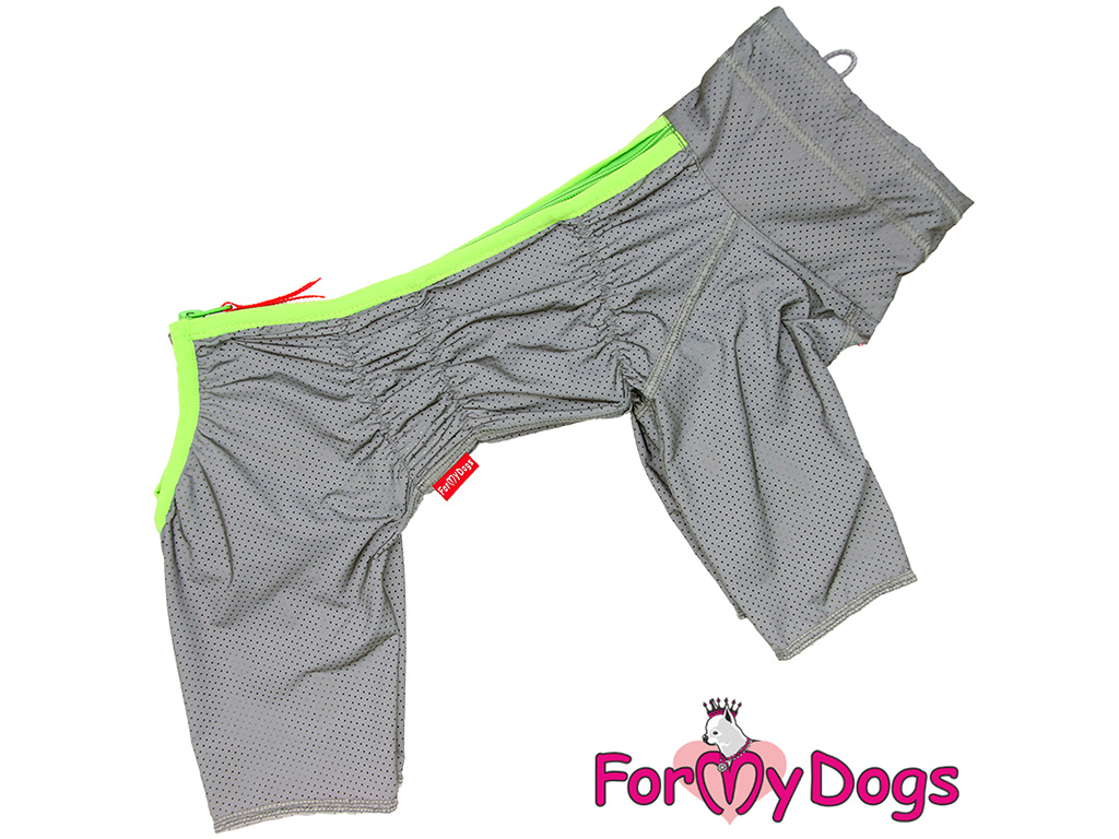 FOR MY DOGS Overal DUSTER REFLECTIVE pes, šedý 16/L