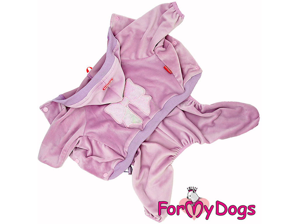 FOR MY DOGS Overal PINK BOW, růžový 10/XS