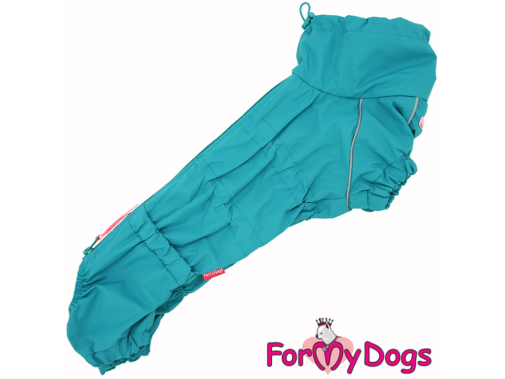 FOR MY DOGS pláštěnka PLAID AQUA, modrozelená Velikost: TM1