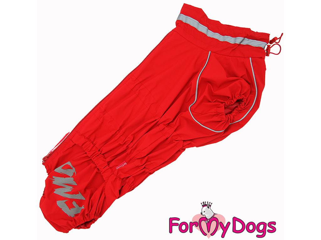 FOR MY DOGS pláštěnka pro fenky Welsh Corgi PLAID RED, červená Velikost: K39