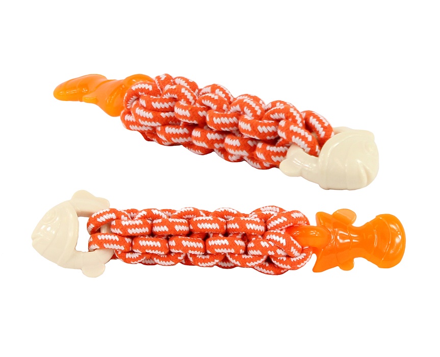 ROSEWOOD Hračka Dentální Textured Fish Oranžová