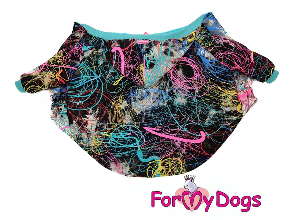 FO MY DOGS Obleček pro větší psy – mikina MULTICOLOR Velikost: A2