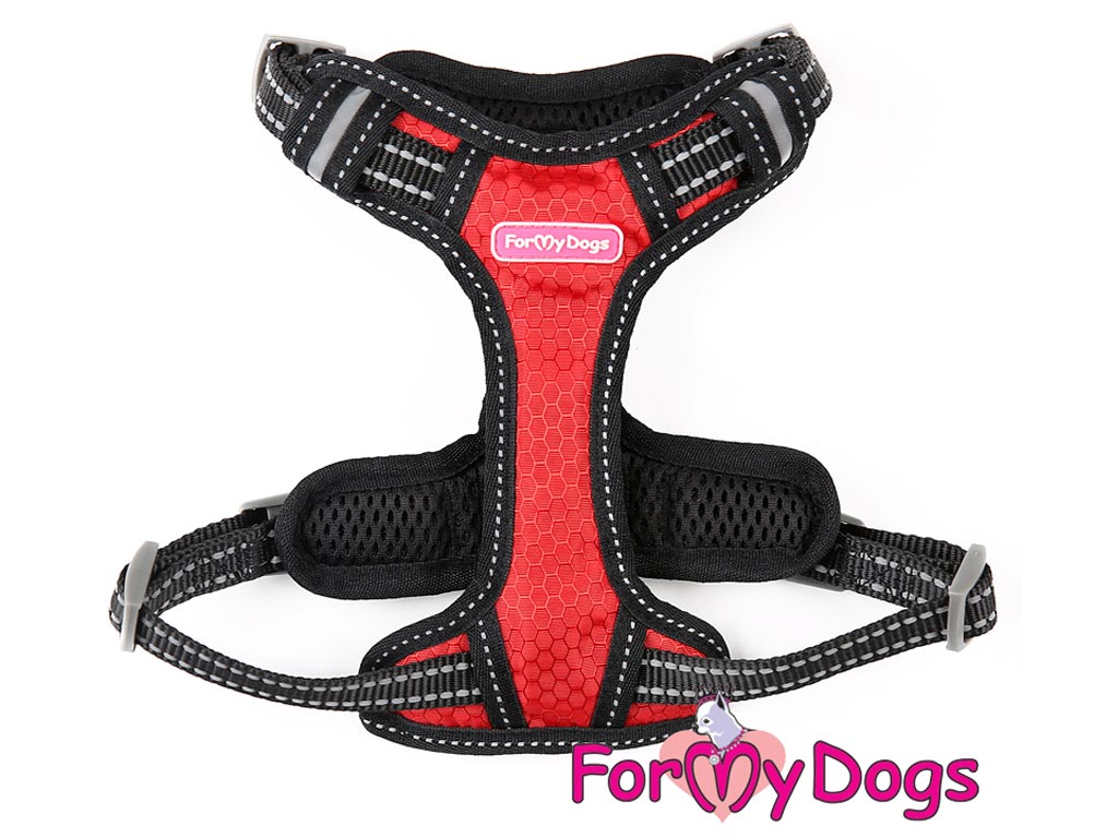 FOR MY DOGS Postroj RED Černo-červený XS