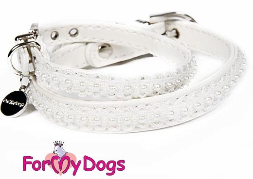 FOR MY DOGS Obojek s perličkami 24,5-33 cm XS, černá