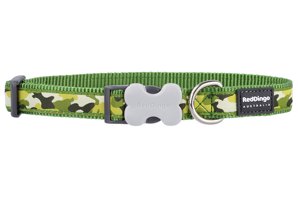 RED DINGO Obojek Camouflage Green Khaki 25