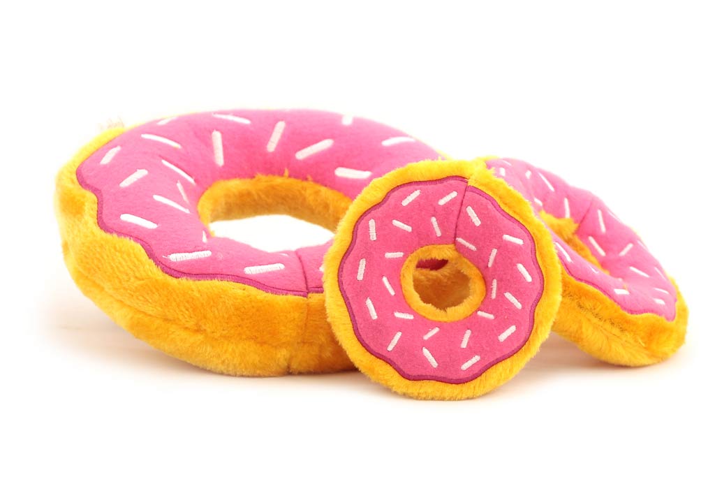 ZippyPaws Plyšový donut – jahodový Velikost: M