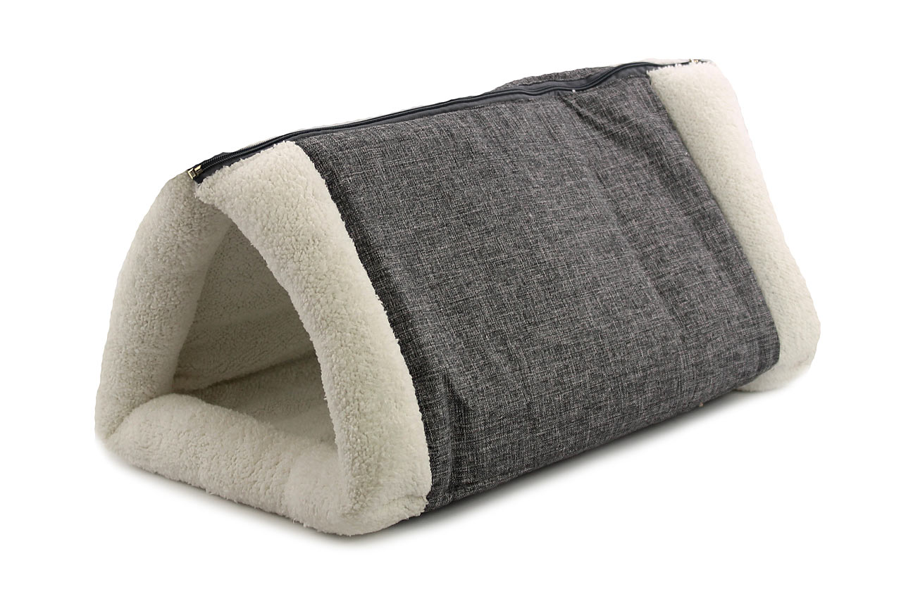 ROSEWOOD Pelíšek Snuggle Plush Comfort 2in1 Šedý/krémový