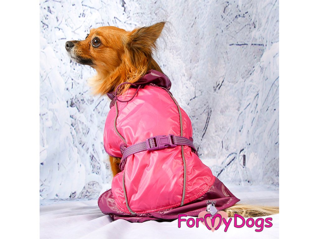 FOR MY DOGS Pláštěnka pro psy i fenky FUCHSIA JACKET Velikost: 16/L