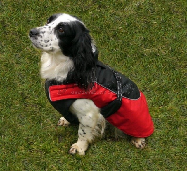 OPTIONS Obleček pro psy i fenky – nepromokavý kabát Red Water Resistant Velikost: M