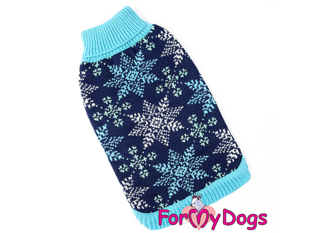 FOR MY DOGS Svetr pro psy BLUE WINTER 8/XXS–10/XS