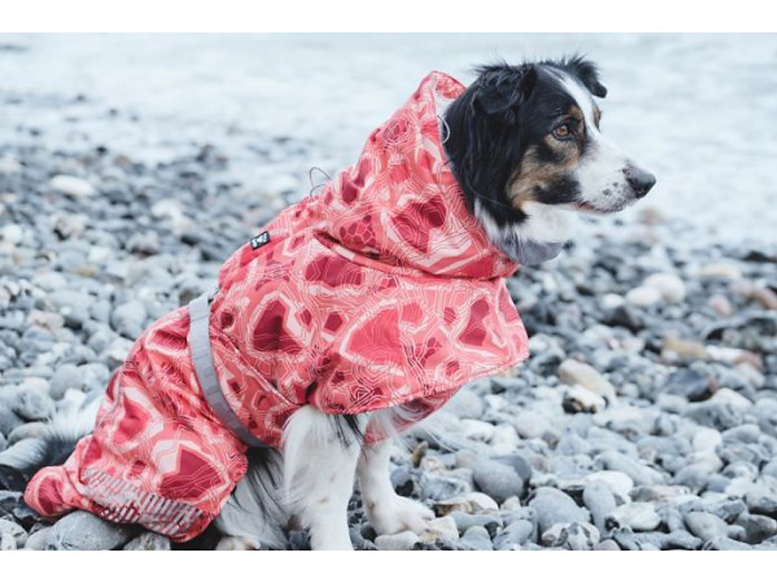 HURTTA Obleček pro psy Extreme Warmer CAMO červený Velikost: 55