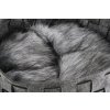 Pelíšek pro kočky SILVER FELT & FUR, stříbřitě šedý (6)
