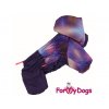 Pláštěnka pro fenky ForMyDogs NORTHERN LIGHTS, barva fialová