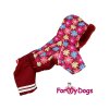 Obleček pro fenky – zimní overal FMD BURGUNDY DAISIES 5