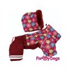 Obleček pro fenky – zimní overal FMD BURGUNDY DAISIES 6