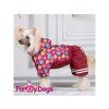 Obleček pro fenky – zimní overal FMD BURGUNDY DAISIES