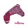 Obleček pro fenky velkých plemen – overal FMD VIOLET PATCHWORK