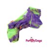 Obleček pro psy – flísový overal FMD PURPLE/GREEN FLEECE