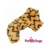 Zateplený plyšový overal pro fenky FMD ZIG ZAG ORANGE