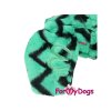 Zateplený plyšový overal pro psy FMD ZIG ZAG GREEN 5