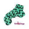 Obleček pro psy – zateplený plyšový overal FMD ZIG ZAG GREEN