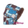 Zateplený zimní overal pro psy – BROWN PATCHWORK 7