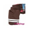 Zateplený zimní overal pro psy – BROWN PATCHWORK 9