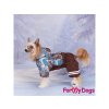 Zateplený zimní overal pro psy – BROWN PATCHWORK