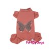 Obleček pro psy – pyžamový overal FMD BUTTERFLY RHINESTONE