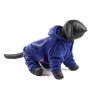 Oblečky pro psy – modrý velurový overal pro psy i fenky
