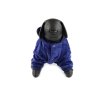 Oblečky pro psy – modrý velurový overal pro psy i fenky