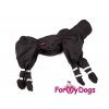 Černá pláštěnka pro psy FMD, včetně botiček