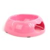 Melamínová miska pro střední psy vhodná na vodu i krmivo s praktickým výřezem pro snadnou manipulaci. Materiál plast, protiskluzová, barva růžová.