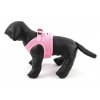 Růžový postroj pro psy Doodlebone, pohled z boku