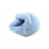 Huňatý pelíšek pro psy i kočky, spací vak – modrý (2)