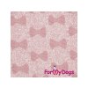 Oblečky pro psy i fenky – růžová mikina z měkké pleteniny PINK BOW (detail)