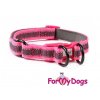 Obojky pro psy – růžový obojek z kolekce ForMyDogs RETROREFLECTIVE FUCHSIA
