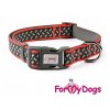 Obojky pro psy – černo-oranžový obojek z kolekce ForMyDogs BONES BLACK