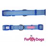 Obojky pro psy – modrý obojek z kolekce ForMyDogs BLUE REFLECTIVE STRIPES (3)