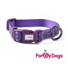 Obojky pro psy – fialový puntíkovaný obojek z kolekce ForMyDogs PURPLE DOTS