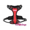 Postroje pro psy – černo-červený hrudní postroj „RED“ od ForMyDogs