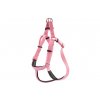 Kvalitní postroj pro psy z vysokopevnostního nylonu od ROSEWOOD. Rychlozapínání na pevnou sponu, nastavitelné rozměry, barva růžová (5).