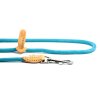 Lehoučké stylové vodítko pro psy DOODLEBONE z měkkého nylonu s koženými doplňky. Délka 170 cm, tloušťka lanka 8 mm, karabina 7,5 cm, reflexní prvky. Barva modrá. (2)