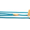 Lehoučké stylové vodítko pro psy DOODLEBONE z měkkého nylonu s koženými doplňky. Délka 170 cm, tloušťka lanka 8 mm, karabina 7,5 cm, reflexní prvky. Barva modrá. (3)