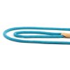 Lehoučké stylové vodítko pro psy DOODLEBONE z měkkého nylonu s koženými doplňky. Délka 170 cm, tloušťka lanka 8 mm, karabina 7,5 cm, reflexní prvky. Barva modrá. (4)